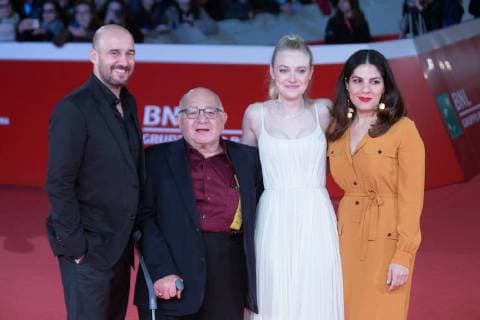Rome: Dakota Fanning at Film Fest Dakota Fanning with Ben Lewin, Daniel Dubiecki and Lara Alameddine during the red Carpet of the movie Please Stand By on the sixth day of the Rome Film Festival. Rome Italy Auditorium Parco della Musica  MatteoxNardone