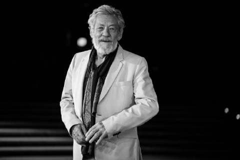 November 1, 2017 - Rome, Italy - (EDITORS NOTE: This image has been converted in black and white) Ian McKellen walks a red carpet for Ian McKellen: Playing The Part during the 12th Rome Film Fest at Auditorium Parco Della Musica on November 1, 2017 in Rome Rome Italy  - ZUMAn230 20171101_zaa_n230_352 Copyright: xLucaxCarlinox