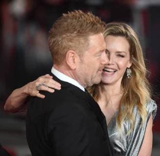 British actor Kenneth Branagh and American actress Michelle Pfeiffer attend the world premiere of Murder On The Orient Express at Royal Albert Hall in London on November 2, 2017.  LON20171102126 RUNExHELLESTAD