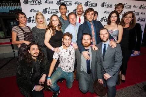 November 1, 2017 - Austin, Texas, USA - David Bellarosa and Alex Dobrenko arrives on the Red Carpet at the Paramount Theater for the Austin Film Festival 2017 premiere of the movie Here We Are. November 1st, 2017 (11 01 17). Photo of DAVID BELLAROSA and ALEX DOBRENKO and cast. Austin USA - ZUMAm222 20171101_zap_m222_005 Copyright: xMichaelxMullenixx