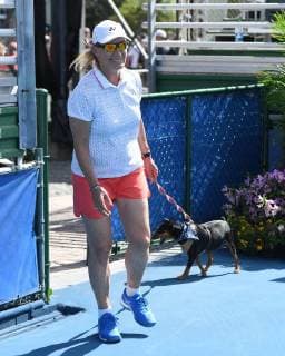 DELRAY BEACH FL NOVEMBER 04 Martina Navratilova attends the Chris Evert Raymond James Pro Celebrity Tennis Classic at the Delray Beach Tennis Center on November 4 2017 in Delray Beach Florida Copyright: xmpi04x