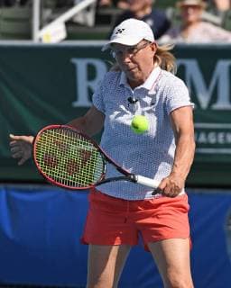 DELRAY BEACH FL NOVEMBER 04 Martina Navratilova attends the Chris Evert Raymond James Pro Celebrity Tennis Classic at the Delray Beach Tennis Center on November 4 2017 in Delray Beach Florida Copyright: xmpi04x