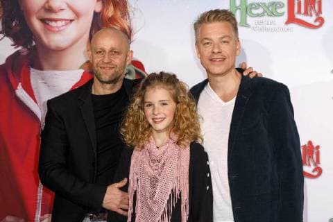 Jürgen Vogel Hedda Erlebach and Michael Mittermeier at the Premiere the Cinema Witch Lila saves Christmas in Cinedom Cologne 05 11 2017 Foto:xC.xHardtx xFuturexImage