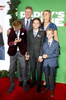 will Ferrell with his Wife Viveca Paulin and theirs Children Magnus Mattias and Axel at the Daddy S Home 2 Film Premiere at 5 11 2017 in Los Angeles Daddy S Home 2 Film premiere in Los Angeles 2017
