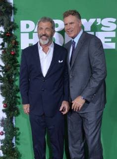 Cast members Mel Gibson (L) and Will Ferrel attend the premiere of the motion picture comedy Daddy s Home 2 at the Regency Village Theatre in the Westwood section of Los Angeles on November 5, 2017. Storyline: Brad and Dusty must deal with their intrusive fathers during the holidays.  LAP2017110594 JIMxRUYMEN