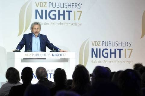 CAN Laudation VDZ Publishers Night 2017 Award ceremony the Golden Victoria in the the German in Berlin at 06 11 2017