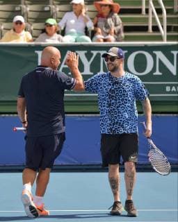 DELRAY BEACH FL NOVEMBER 05 Jared McGraw and Luke Jensen participates in the 28th Annual Chris Evert Raymond James Pro Celebrity Tennis Classic at Delray Beach Tennis Center on November 5 2017 in Delray Beach Florida People Jared McGraw and Luke Jensen Transmission Ref MNC20 Copyright: xHoo-Me.comx xMediaPunchx