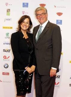 Virginia Thiemann Dr Rudolf Thiemann President VDZ with Wife at Publisher S Night 2017 in the Telekom Hauptstadtrepraesentanz Berlin