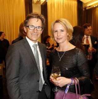 Preistraeger Markus Mosa Edeka Juliet Becker Board of managers Funke Group at Publisher S Night 2017 in the Telekom Hauptstadtrepraesentanz Berlin