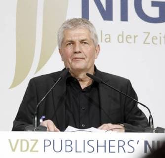 Roland Jahn Federal Commissioner F D Documents the State Security Service the former GDR at Publisher S Night 2017 in the Telekom Hauptstadtrepraesentanz Berlin