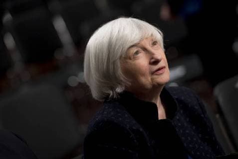 Federal Reserve Chair Janet Yellen prior to be awarded the Paul H. Douglas Award for Ethics in Government during a ceremony on Capitol Hill in Washington, D.C. on November 7, 2017. The award, presented by the University of Illinois, highlights individuals who embody strong ethical behavior.  WAP20171107330 KEVINxDIETSCH
