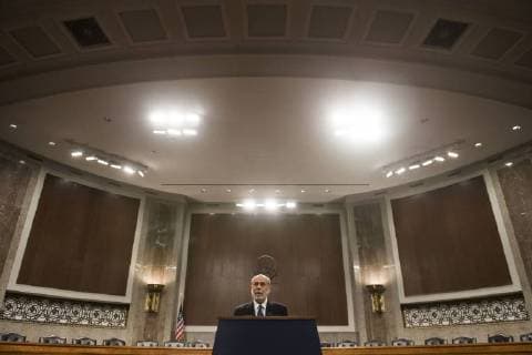 Federal Reserve Chair Janet Yellen and former Chair Ben Bernanke receive the Paul H. Douglas Award for Ethics in Government during a ceremony on Capitol Hill in Washington, D.C. on November 7, 2017. The award, presented by the University of Illinois, highlights individuals who embody strong ethical behavior.  WAP20171107342 KEVINxDIETSCH