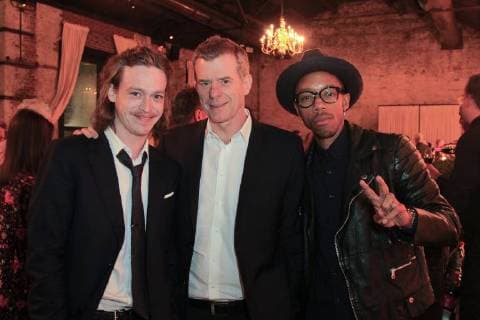 November 7, 2017 - Brooklyn, NY, U.S. - Brooklyn, N.Y. November 7, 2017 : Caleb Landry Jones, Producer Graham Broadbent and Darrell Britt Gibson attend the after party for the premiere of Three Billboards Outside Ebbing, Missouri at BAM Brooklyn U.S. - ZUMAs49_ 20171107_zaf_s49_041 Copyright: xRahavxSegevx