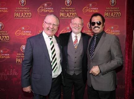 Heinz Hormann Hans Peter Wodarz Kalle Schwensen at the Palazzo Premiere Shine and Gloria in Spiegelpalast in the Hertz Avenue Station Zoo Berlin