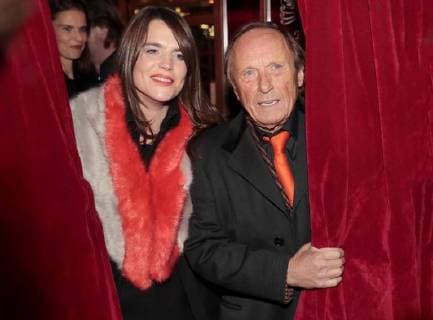Theo Gaertner with Wife Sarah at the Palazzo Premiere Shine and Gloria in Spiegelpalast in the Hertz Avenue Station Zoo Berlin
