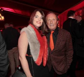 Theo Gaertner with Wife Sarah at the Palazzo Premiere Shine and Gloria in Spiegelpalast in the Hertz Avenue Station Zoo Berlin