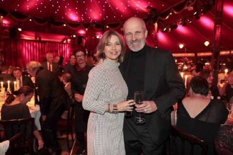 Tina Ruland Claus G at the Palazzo Premiere Shine and Gloria in Spiegelpalast in the Hertz Avenue Station Zoo Berlin