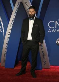 Eric Masse walks the red carpet as he arrives for the 51st Annual Country Music Association Awards on November 8, 2017 at the Bridgestone Arena in Nashville.  NAS20171108131 JOHNxSOMMERSxII