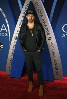 Kip Moore walks the red carpet as he arrives for the 51st Annual Country Music Association Awards on November 8, 2017 at the Bridgestone Arena in Nashville.  NAS20171108139 JOHNxSOMMERSxII