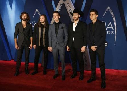 Lanco walks the red carpet as they arrive for the 51st Annual Country Music Association Awards on November 8, 2017 at the Bridgestone Arena in Nashville.  NAS20171108142 JOHNxSOMMERSxII