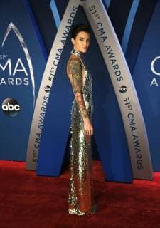 Ruby Rose walks the red carpet as she arrives for the 51st Annual Country Music Association Awards on November 8, 2017 at the Bridgestone Arena in Nashville.  NAS20171108145 JOHNxSOMMERSxII