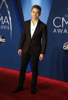 Hunter Hays walks the red carpet as he arrives for the 51st Annual Country Music Association Awards on November 8, 2017 at the Bridgestone Arena in Nashville.  NAS20171108171 JOHNxSOMMERSxII