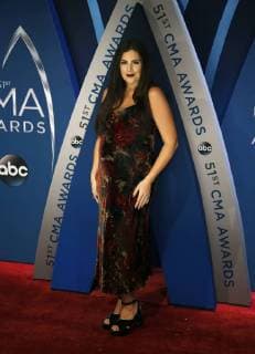 Hillary Scott of Lady Antebellum arrives for the 51st Annual Country Music Association Awards on November 8, 2017 at the Bridgestone Arena in Nashville.  NAS20171108172 JOHNxSOMMERSxII