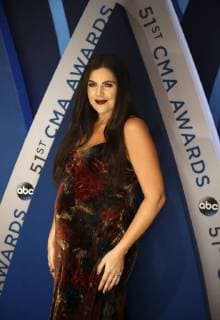 Hillary Scott of Lady Antebellum arrives for the 51st Annual Country Music Association Awards on November 8, 2017 at the Bridgestone Arena in Nashville.  NAS20171108173 JOHNxSOMMERSxII