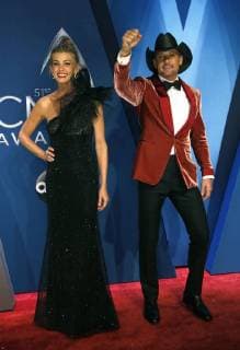 Tim McGraw and Faith Hill arrive for the 51st Annual Country Music Association Awards on November 8, 2017 at the Bridgestone Arena in Nashville.  NAS20171108245 JOHNxSOMMERSxII