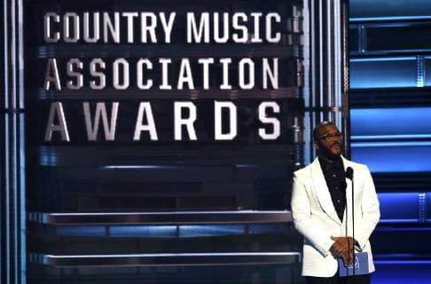 Tyler Perry speaks onstage at the 51st Annual Country Music Association Awards on November 8, 2017 at the Bridgestone Arena in Nashville.  NAS20171108260 JOHNxSOMMERSxII