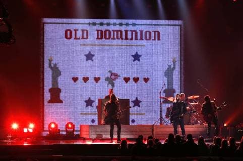 Old Dominion performs at the 51st Annual Country Music Association Awards on November 8, 2017 at the Bridgestone Arena in Nashville.  NAS20171108279 JOHNxSOMMERSxII