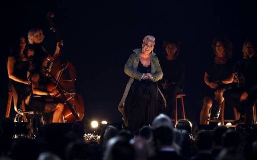 Pink performs at the 51st Annual Country Music Association Awards on November 8, 2017 at the Bridgestone Arena in Nashville.  NAS20171108280 JOHNxSOMMERSxII