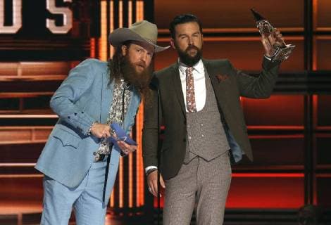 Brothers Osborne wins Vocal Duo of the Year at the 51st Annual Country Music Association Awards on November 8, 2017 at the Bridgestone Arena in Nashville.  NAS20171108285 JOHNxSOMMERSxII