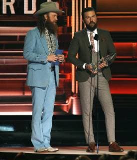 Brothers Osborne wins Vocal Duo of the Year at the 51st Annual Country Music Association Awards on November 8, 2017 at the Bridgestone Arena in Nashville.  NAS20171108287 JOHNxSOMMERSxII