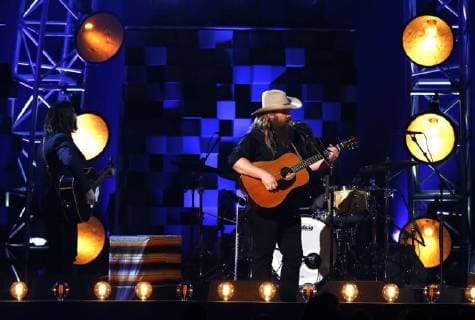 Chris Stapleton performs on stage at the 51st Annual Country Music Association Awards on November 8, 2017 at the Bridgestone Arena in Nashville.  NAS20171108293 JOHNxSOMMERSxII