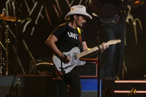 Brad Paisley performs at the 51st Annual Country Music Association Awards on November 8, 2017 at the Bridgestone Arena in Nashville.  NAS20171108307 JOHNxSOMMERSxII