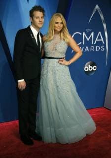 Anderson East and Miranda Lambert arrive for the 51st Annual Country Music Association Awards on November 8, 2017 at the Bridgestone Arena in Nashville.  NAS20171108347 JOHNxSOMMERSxII