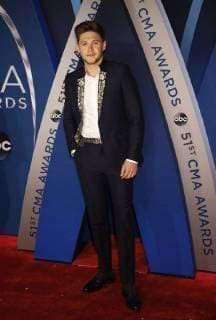 Niall Horan arrives for the 51st Annual Country Music Association Awards on November 8, 2017 at the Bridgestone Arena in Nashville.  NAS20171108369 JOHNxSOMMERSxII