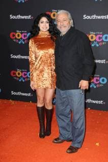 HOLLYWOOD CA NOVEMBER 8 Vanessa Lyon Edward James Olmos at The U S Premiere of Disney Pixar s Coco at the El Capitan Theatre in Hollywood California on November 8 2017 Copyright: xFayexSadoux