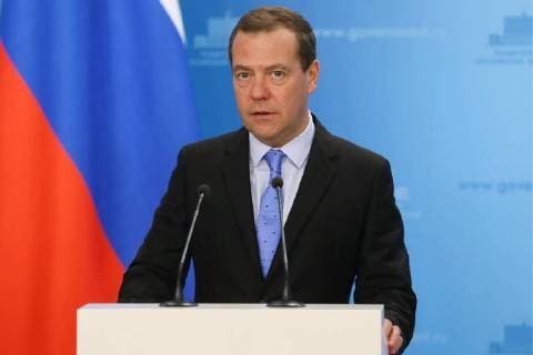 MOSCOW, RUSSIA â€“ NOVEMBER 9, 2017: Russia s Prime Minister Dmitry Medvedev at a ceremony to present Russian government quality awards in 2017. Yekaterina Shtukina Russian Government Press Office TASS  TS0685D5