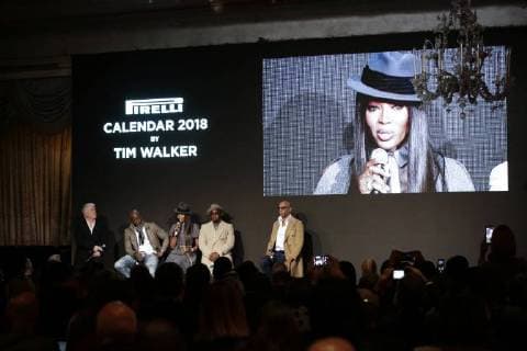 Naomi Campbell speaks at The Pirelli 2018 Calendar by Tim Walker Press Conference on November 10, 2017 in New York City. The Pirelli 2018 Calendar was shot by iconic photographer Tim Walker through the fantastical lense of Lewis Carroll s AliceÕs Adventures in Wonderland.  NYP20171110120 JOHNxANGELILLO