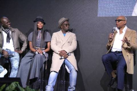 November 10, 2017 - New York, N.Y, USA - DJIMON HOUNSOU, NAOMI CAMPBELL , SEAN DIDDY COMBS , RU PAUL attend the Pirelli 2018 Calendar by Tim Walker Event and Press Conference.The Pierre Hotel, NYC.November 10, 2017.Photos by , Globe Photos Inc. New York USA - ZUMAms4_ 20171110_zaa_ms4_006 Copyright: xSoniaxMoskowitzx