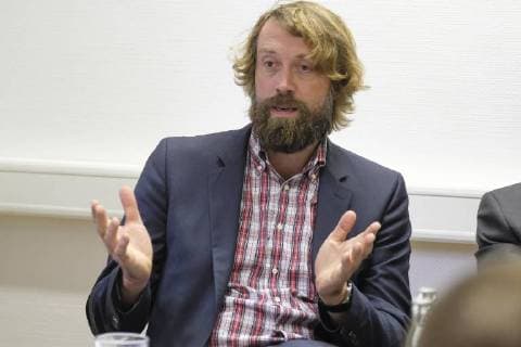 Culture Prize German Language 2017 Editor and Prize winners Knut here during a Press conference to award Ceremony the German Language 2017 to the so to speak the Bavarian Broadcasting which in Congress Palace in Kassel awarded was Kassel Hesse Germany Congress Palace