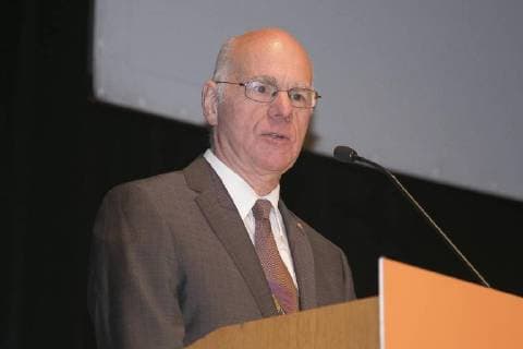 Culture Prize German Language 2017 Prof Dr Norbert Lammert President the German Bundestag was for his Merits to the German Language with the Jacob Grimm Prize German Language excellent here during his Thank you speech on the award Ceremony the Culture Prize German Language 2017 was at 11 11 2017 in Congress Palace in Kassel awarded Kassel Hesse Germany Congress Palace