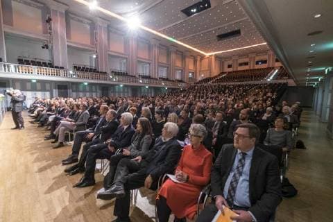Culture Prize German Language 2017 Numerous Guests out politics and Culture Were to award Ceremony in the City Hall in Kassel come the Culture Prize German Language 2017 was at 11 11 2017 in Congress Palace in Kassel awarded Kassel Hesse Germany Congress Palace