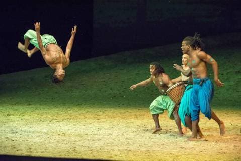 November 11, 2017 - Camarillo, California, USA - Cast members preform during the Cavalia Odysseo Celebrity Red Carpet Premiere under the White Big Top in Camarillo, California on November 11, 2017. Camarillo USA - ZUMAg139 20171111_zap_g139_003 Copyright: xDougxGiffordx