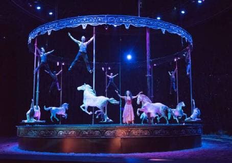 November 11, 2017 - Camarillo, California, USA - Cast members perform during the Cavalia Odysseo Celebrity Red Carpet Premiere under the White Big Top in Camarillo, California on November 11, 2017. Camarillo USA - ZUMAg139 20171111_zap_g139_026 Copyright: xDougxGiffordx