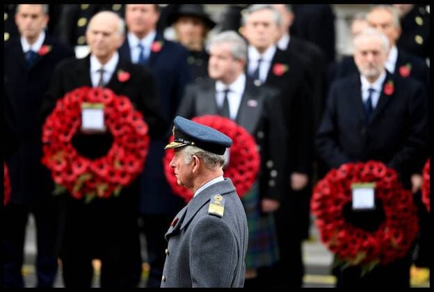 . 12 11 2017. London, United Kingdom. HM The Queen Elizabeth II- Remembrance Sunday. Prince Charles takes the place of HM The Queen Elizabeth II as she joined by The Duke of Edinburgh, Prince Charles, The Duchess of Cornwall, The Duke and Duchess of Cambridge and Prince Harry attend Remembrance Sunday at the Cenotaph, London.  xAndrewxParsonsx xi-Imagesx IIM-16363-0018