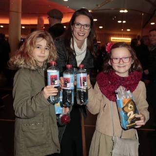 Katrin Wrobel with Children Paddington 2 Premiere in Zoopalast in Berlin