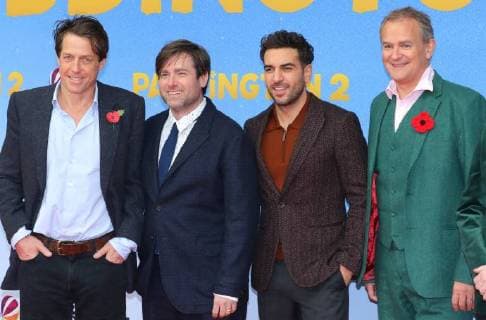 Hugh Grant Director Paul King Elyas MÕBarek Hugh Bonneville at the Film premiere Paddington 2 in Cinema Zoo Palace Zoopalast in the Hardenberg Street Berlin Copyright Imago Stick Celebrities GmbH Date 12 11 2017 Film Paddington 2
